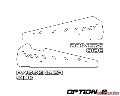 AFX Motorsports 1/8" Black Stripes Rock Sliders Polaris RZR XP 1000 2 Seater 2015-2022 - SKI080-A-18-B-STRIPES