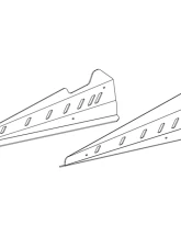 AFX Motorsports 1/8" Black Stripes Rock Sliders Polaris RZR XP 1000 2 Seater 2015-2022                                     - SKI080-A-18-B-STRIPES - Image 4