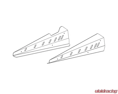 AFX Motorsports 1/8" Black Stripes Rock Sliders Polaris RZR XP 1000 2 Seater 2015-2022 - SKI080-A-18-B-STRIPES