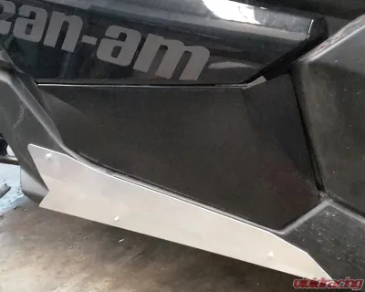 AFX Motorsports 1/8" Brushed Aluminum Plain Rock Sliders Can-Am Maverick X3 2 Seater - SKI102-A-18-AL-PLAIN