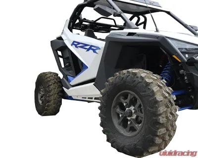 AFX Motorsports 1/8" Brushed Aluminum Plain Rock Sliders Polaris RZR PRO XP | PRO R 2 Seater - SKI128-A-18-AL-PLAIN
