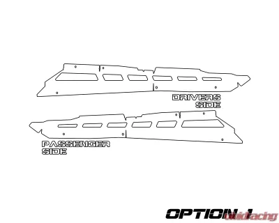 AFX Motorsports 1/8" Black Stripes Rock Sliders Polaris RZR XP PRO | PRO R | Turbo R 4 Seater - SKI130-A-18-B-STRIPES