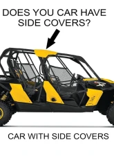 AFX Motorsports Black Roof Aluminum w/out Side Covers Can-Am Maverick | Commander 4 Seater 2010-2018                                     - TEC004-B-N-AL - Image 3