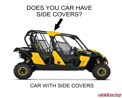 AFX Motorsports Black Roof Aluminum w/out Side Covers Can-Am Maverick | Commander 4 Seater 2010-2018 - TEC004-B-N-AL