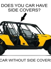 AFX Motorsports Black Roof Aluminum w/out Side Covers Can-Am Maverick | Commander 4 Seater 2010-2018                                     - TEC004-B-N-AL - Image 4