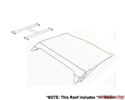 AFX Motorsports White Aluminum Dunner Roof Can-Am Maverick X3 2 Seater - TEC028-D-W