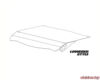 AFX Motorsports Black Aluminum Lowered Roof Can-Am Maverick X3 2 Seater - TEC028-L-B