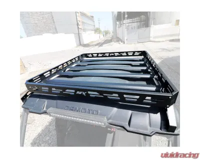 AFX Motorsports Black Extended Roof Rack with Led Bar Cut-Out CFMoto UForce 1000 XL 2021-2024 - CAN055-B-LED