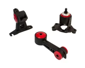 Innovative Mounts L-Series Black Steel Mounts 75A Bushings Honda CR-Z 2011-2015