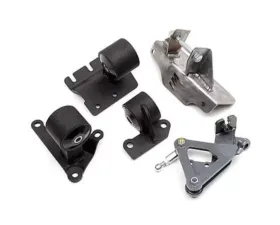 Innovative Mounts H-Series Black Steel Mounts 85A Bushings Manual Hydro Actuator Honda Civic 1988-1991