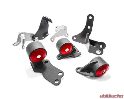 Innovative Mounts D-Series Black Steel Mounts 95A Bushings Pre 92 Engine Hydro Honda Civic 1988-1991 - 49151-95A
