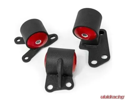 Innovative Mounts B-Series Black Steel Mounts 95A Bushings Auto to Manual Hydro 2 Bolt Acura Integra 1994-2001 - 49551-95A