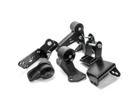 Innovative Mounts K-Series Black Steel Mounts 95A Bushings Honda Civic 1996-2000