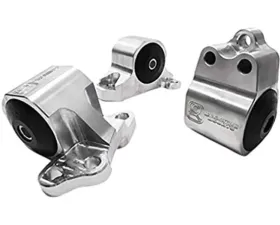 Innovative Mounts B/D Series Silver Aluminum Mounts 75A Bushings 3 Bolt Honda Civic 1992-1995