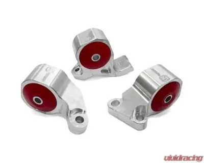 Innovative Mounts B/D Series Silver Aluminum Mounts Solid Bushings 2 Bolt Honda Civic 1992-1995 - B19550-SOLID