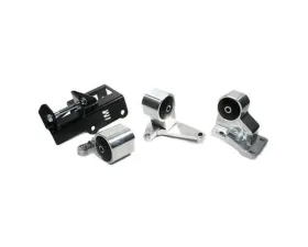 Innovative Mounts H-Series Silver Aluminum Mounts 95A Bushings Honda Civic 1992-1995