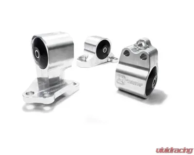 Innovative Mounts B/D Series Black Aluminum Mounts 95A Bushings Auto to Manual Hydro 3 Bolt Honda Civic 1992-1995 - B40152-95A-BA