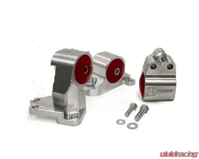 Innovative Mounts B/D Series Auto Manual Silver Aluminum Mounts 75A Bushings 3 Bolt Acura Integra 1994-2001 - B40154-75A