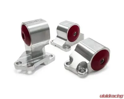 Innovative Mounts B/D Series Silver Aluminum Mounts 85A Bushings Auto to Manual Hydro 2 Bolt Honda Civic 1992-1995 - B49550-85A