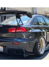 StreetFighterLA Rear Diffuser FRP Mitsubishi EVO X 2008-2015                                     - SFXLA-EVOX-DIFF-FRP - Image 2