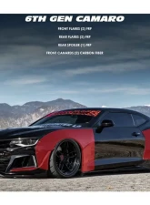 StreetFighterLA Full Kit Rear Spoiler FRP Chevrolet Camaro Gen 6 2016-2022                                     - SFXLA-GEN6-CAMARO-FK-SPLFRP - Image 2