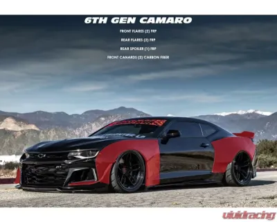 StreetFighterLA Full Kit Rear Spoiler FRP Chevrolet Camaro Gen 6 2016-2022 - SFXLA-GEN6-CAMARO-FK-SPLFRP