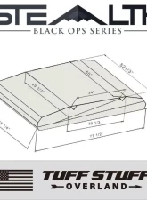 Tuff Stuff Overland Black 3+ Person Stealth Aluminum Shell RTT                                     - TS-RTT-STLTH - Image 3