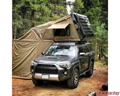 Tuff Stuff Overland Black 4 Person Alpha Hard Top Side Open Tent - TS-RTT-CS-BK