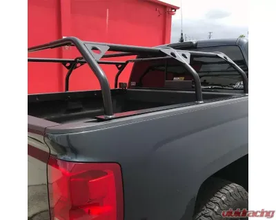 Tuff Stuff Overland 51-Inch Adjustable Powder Coated Roof Top Tent Truck Bed Rack - TS-UBR-PDR-51