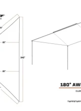 Tuff Stuff Overland Awning, 180 Degree, Xl, Awning Only                                     - TS-AWN-180-XL - Image 4