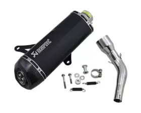 Akrapovic Slip-On Exhaust Black Titanium Carbon Fiber for Vespa GTV | GTS 2006-2020