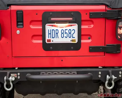 Kentrol Back Side License Plate Mount with LED for Jeep TJ Wrangler Rubicon Unlimited 1997-2006 - 80710
