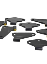 Kentrol Black 8-Piece Powder Coated Stainless Steel Door Hinge Set for Jeep Wrangler JK 2007-2018                                     - 50581 - Image 2