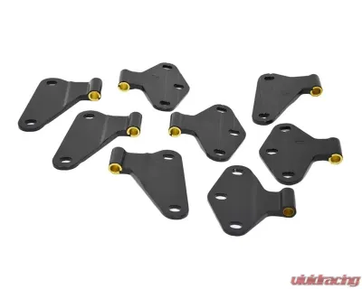 Kentrol Black 8-Piece Powder Coated Stainless Steel Door Hinge Set for Jeep Wrangler JK 2007-2018 - 50581