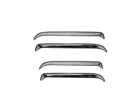 AVS Ventshade Front & Rear Window Deflectors 4pc Chrome Jeep Wrangler 2007-2018