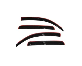 AVS Ventvisor In-Channel Front & Rear Window Deflectors 4pc Smoke Toyota Tacoma Double Cab 2005-2015