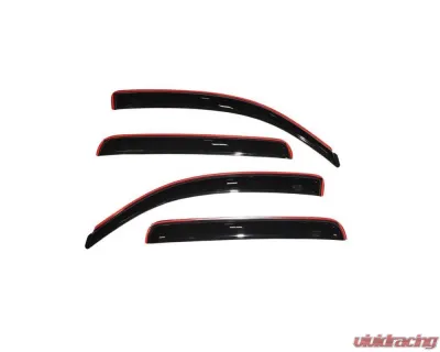 AVS Ventvisor In-Channel Front & Rear Window Deflectors 4pc Smoke Toyota Tacoma Double Cab 2005-2015 - 194056