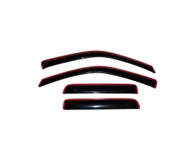 AVS Ventvisor In-Channel Front & Rear Window Deflectors 4pc Smoke Chevrolet Colorado Crew Cab 2004-2012