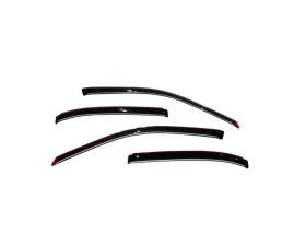 AVS Ventvisor In-Channel Front & Rear Window Deflectors 4pc Smoke Honda Civic 2001-2005
