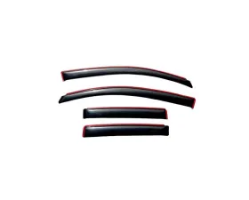 AVS Ventvisor In-Channel Front & Rear Window Deflectors 4pc Smoke Dodge Caliber 2007-2012