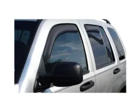 AVS Ventvisor In-Channel Front & Rear Window Deflectors 4pc Smoke Jeep Liberty 2002-2007