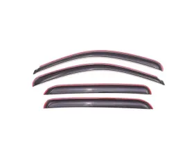 AVS Ventvisor In-Channel Front & Rear Window Deflectors 4pc Smoke Chevrolet Avalanche 2007-2013