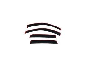 AVS Ventvisor In-Channel Front & Rear Window Deflectors 4pc Smoke Dodge Dakota Quad Cab 2005-2011