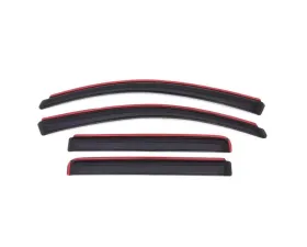 AVS Ventvisor In-Channel Front & Rear Window Deflectors 4pc Smoke Nissan Titan Crew Cab 2004-2015