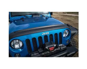 AVS Aeroskin II Textured Low Profile Hood Shield Black Jeep Wrangler (JK) 2007-2018