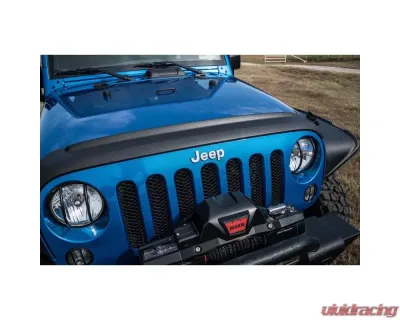 AVS Aeroskin II Textured Low Profile Hood Shield Black Jeep Wrangler (JK) 2007-2018 - 436060