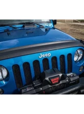 AVS Aeroskin II Textured Low Profile Hood Shield Black Jeep Wrangler (JK) 2007-2018                                     - 436060 - Image 6