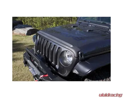 AVS Aeroskin II Textured Low Profile Hood Shield Black Jeep Wrangler (JL) 2dr/4dr 2018+ - 436148