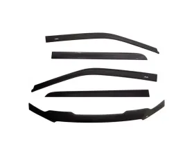 AVS Ventvisor & Aeroskin Deflector Combo Kit Matte Black Toyota FJ Cruiser 2007-2014