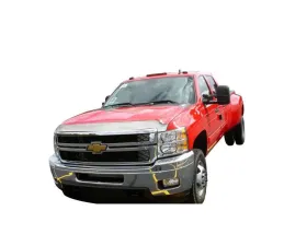 AVS Aeroskin Low Profile Hood Shield Chrome Chevrolet Silverado 2500 2011-2014